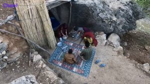 Making Breakfast in Mountain Hut: Bakhtiari Nomads of IRAN 2023