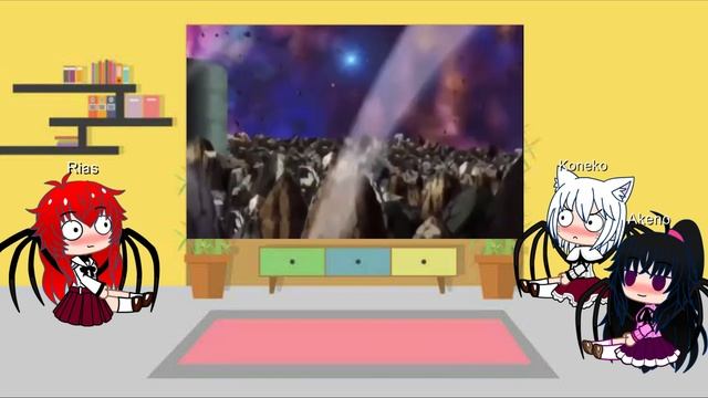 The girls High School DxD react to goku смотреть онлайн