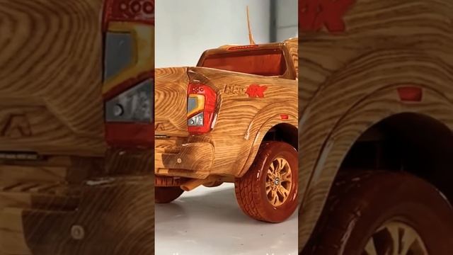 Wood Carving - Nissan Navara Pro-4X 2022 - Woodworking Art#shorts