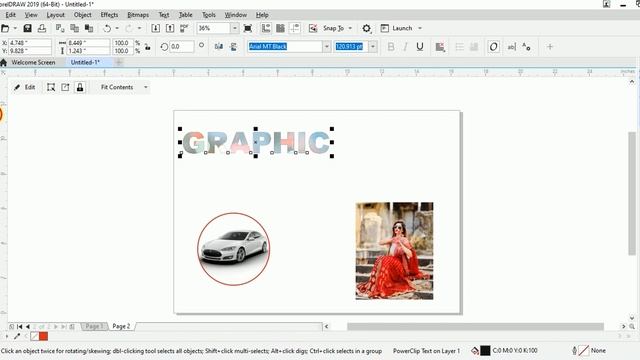 POWER CLIP IN COREL DRAW - X9 2019 | shortcut key of powerclip in coreldraw | Graphic 66 смотреть онлайн