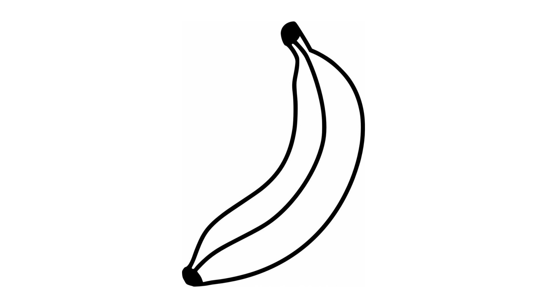 Рисунок банан раскраска