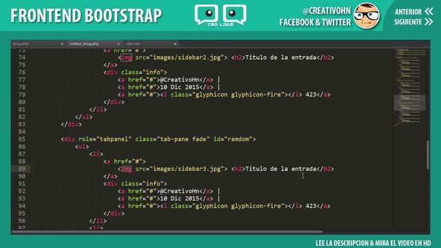 Frontend con Bootstrap 3.x: 31 - Blog "Sidebar CSS" смотреть онлайн