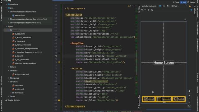 How to crate nice animated BottomNavigationBar | Android | Kotlin