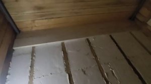 стелим чистовой пол в бане и предбаннике