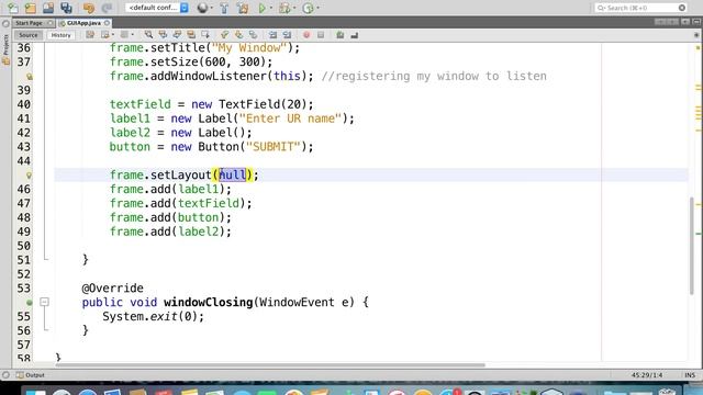 GUI 2 - How to add AWT controls to a Window? How to handle an ActionEvent? смотреть онлайн
