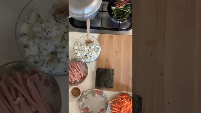 Кимпаб!?Мини  рулетики  или роллы! Корейское блюдо!