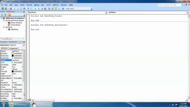 Getting Columns Values From Excel to Combobox Values By Excel VBA Part-1 смотреть онлайн