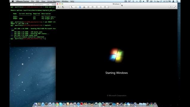 MS12-020 RDP Vulnerability in Metasploit смотреть онлайн