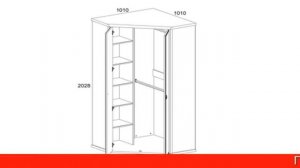 Обзор Шкаф угловой Magellan | HOFF