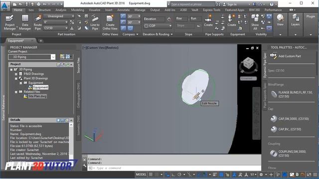 3. Create parametric equipment and change the size of nozzle (English) смотреть онлайн