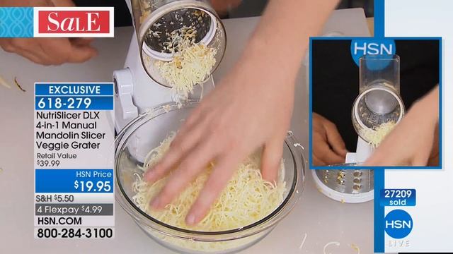 NutriSlicer DLX 4in1 Manual Mandolin Slicer Veggie Grater смотреть онлайн