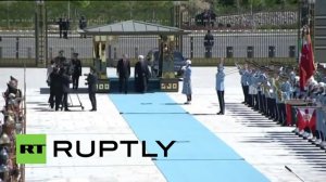 Erdogan received Iran's Rouhani  in Ankara with "Ottoman Empire" military honours 16.04.16