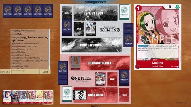 AMAZING EDWARD NEWGATE VS SMOKER ONE PIECE TCG GAMEPLAY | Whitebeard Deck Gameplay