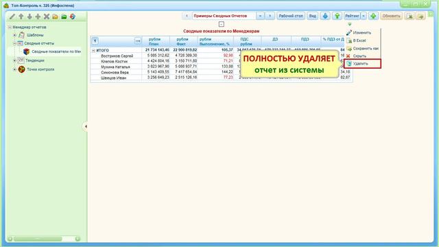 Настройка Сводных отчетов (Dashboard) в BI-модуль Инфостена - справка по системе ТопКонтроль