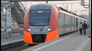 -Отправление поезда № 736М "Ласточка" Смоленск-Москва.Станция "Смоленск-Центральный".Апрель 2019 г.