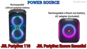 JBL PartyBox 110  vs JBL PartyBox Encore Essential | Full Specs Comparison.