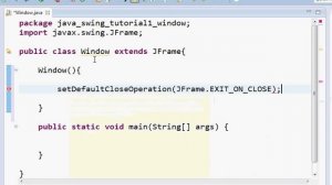 Java Swing Programming Tutorial 1 - Creating A Window