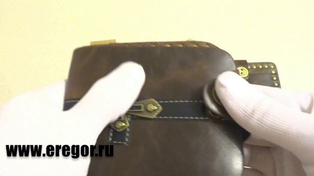 Кошелек кожаный "Крест" от вьетнамских мастеров horizon P0017P