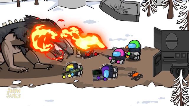 SCP-682 vs SCP-076 [SCP - Containment Breach 0 EP.2] | Among Us Animation смотреть онлайн