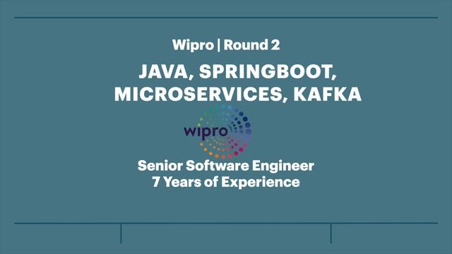 Wipro | Round 2 | Java Interview Questions & Answers