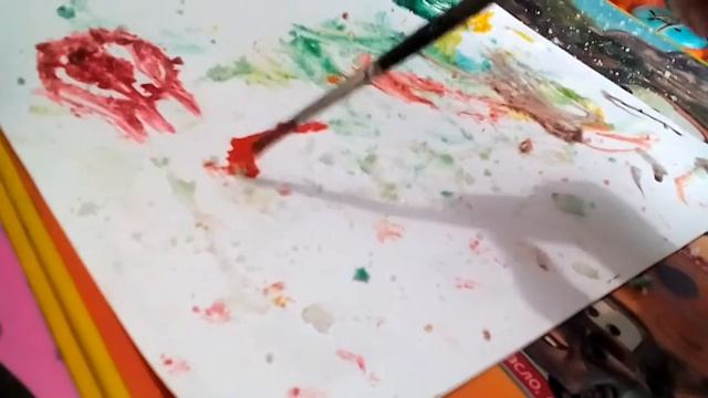 Урок рисования с малышами красками по соли с клеем. Краски, соль и клей - увлекательное занятие. смотреть онлайн
