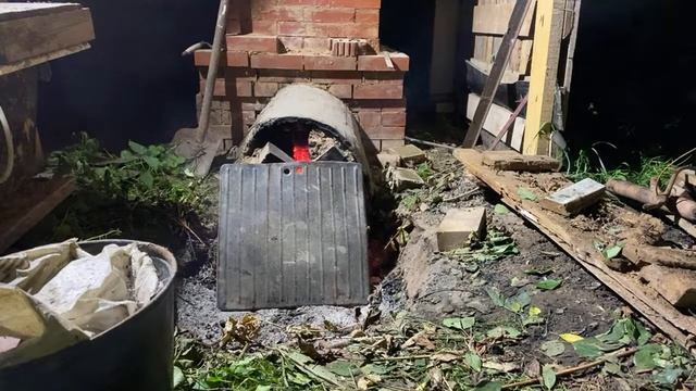 Обжиг керамика дровами