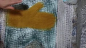 Валяем варежки.Раскладка шерсти.Часть1.