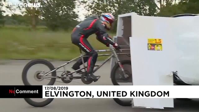 Briton Neil Campbell breaks speed world record, cycling at 174mph смотреть онлайн