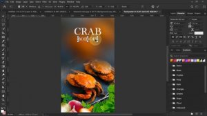 Make Crab Poster | Online Poster Designing | Use Photoshop cc