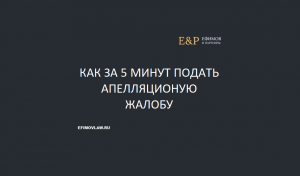 Как за 5 минут подать апелляционную жалобу на решение суда и не допустить ни одну ошибку...