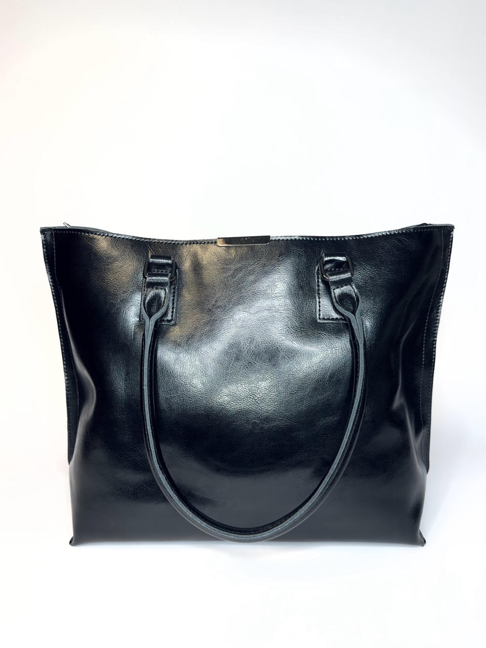 Женская сумка шоппер из гладкой натуральной кожи