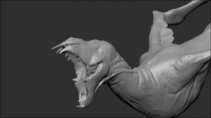 Water Dragon zbrush concept sketch