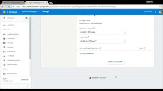 How to Delete Android Project in Firebase and Multiple Apps
