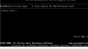 Сброс пароля Windows XP/7 Active Password Changer