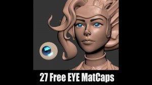 27 Free EYE MatCaps zbrush