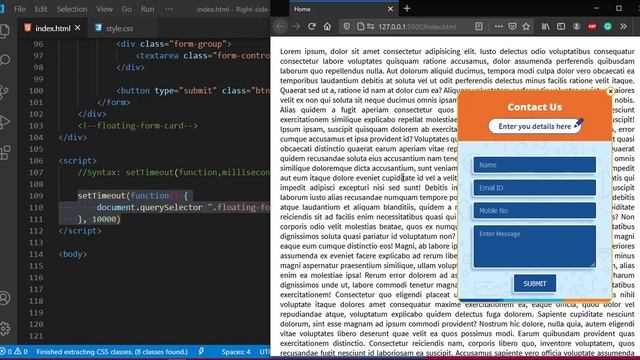 How To Show Hide Form After 10 Second in JavaScript - SetTimeout Function