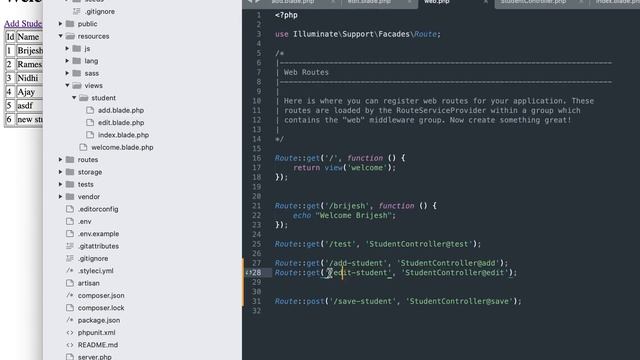 How to create Edit Form in Laravel - Laravel 7.4 tutorial in Hindi in 2022 - step 1