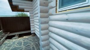 Отделка бани снаружи и герметизация швов сруба бани, как шлифовать и чем красить баню.