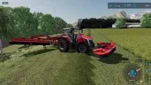 Feeding Animals ( Cows & Chicken ), Mowing  & Baling Grass│Alpenmap ( Erlengrat)│FS 22│Timelapse#1