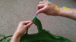 Овальный ковер крючком 19 ряд Crochet Oval Rug row 19