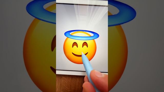 😇🪠 Smiling Face With Halo Emoji #creative #emoji #procreate