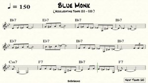 Blue Monk / Melody With Metronome (Accelerating Tempo 120-200)