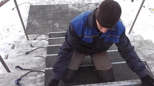 Нагреватели для ступеней - крыльцо с подогревом. Антиобледеняющие нагреватели ФлексиХИТ. смотреть онлайн