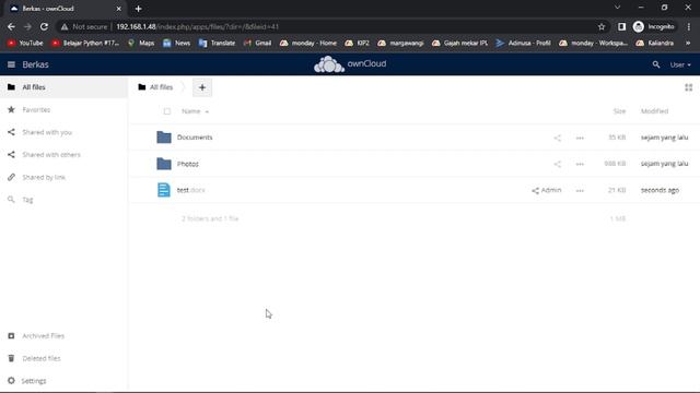 PERANCANGAN OWNCLOUD & ONLYOFFICE PADA SISTEM OPRASI UBUNTU SERVER смотреть онлайн