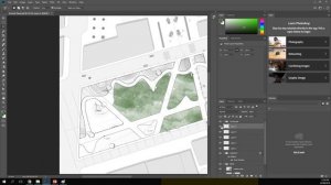 Easy Watercolor Style Landscape Architecture Site Plan Rendering Tutorial and FREE Brush Pack