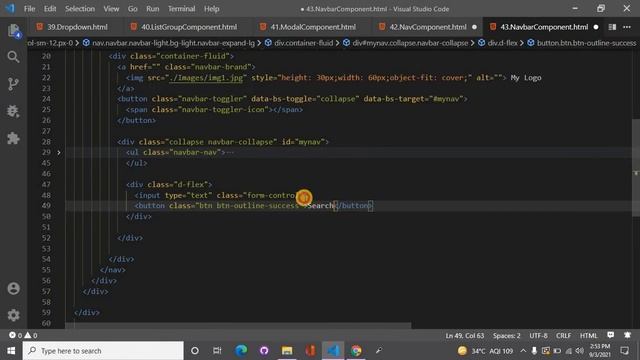 Bootstrap 5 navbar component. смотреть онлайн