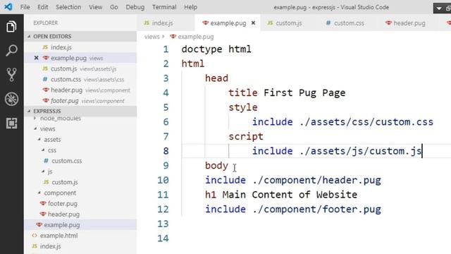 ExpressJS Tutorial - 20 - Linking JavaScript File In PUG - Hindi смотреть онлайн