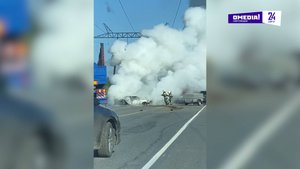 Что произошло. 20.08.24. После крупного ДТП на трассе в Югре сгорела легковушка