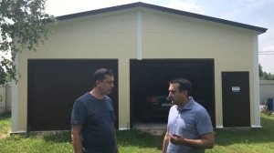 Гараж из сэндвич панелей на две машины