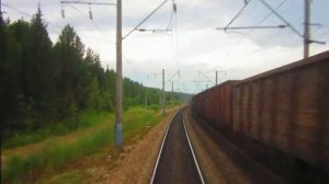 Вид из окна поезда - Транссибирская магистраль (Красноярский край)
